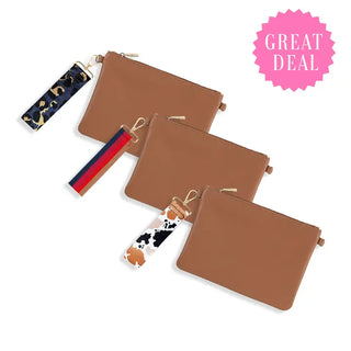 Camel Madeline Wristlet & Strap 6 pc Set #PACK-191CAMEL-106MULT