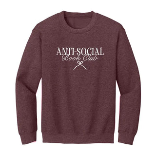 Anti-Social Book Club Embroidered Sweatshirt #MSW-ASHLG-ASBOW