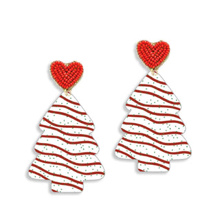 Christmas Calories Don't Count Earrings #ACE-213RD-CAKE-CT