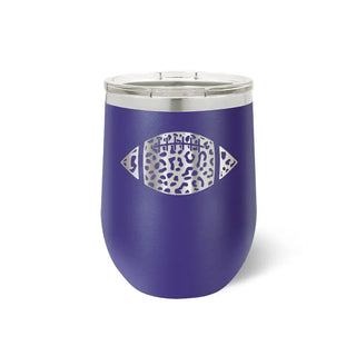 Leopard Football 12oz Tumbler #TWB12-LPRDFB-BLK