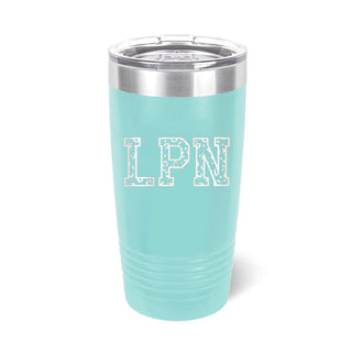 Leopard LPN Nurse Teal 20oz Tumbler