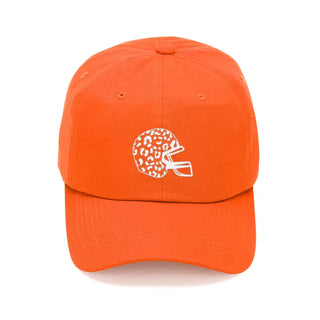 Orange Leopard Helmet Cap
