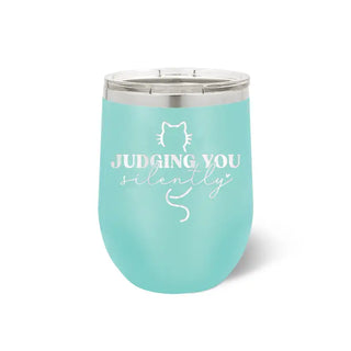 Cat Judging You Silently Tumbler #TWB12-JUDGE-BLK