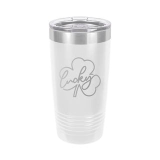 Lucky Shamrock White 20oz Tumbler