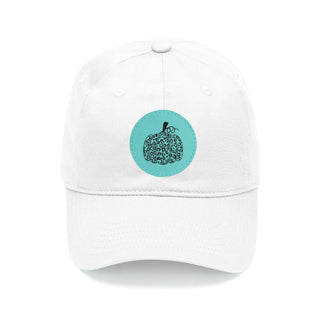 Teal Leopard Pumpkin White Cap