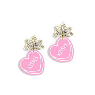 Kisses Heart Candy Earrings