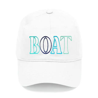 Boat Outline White Cap #M190VL-WHT-OBOAT
