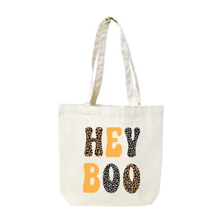 Leopard Hey Boo Small Canvas Tote #HPT2515-LPRDBOO