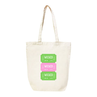 Wicked Tickets Large Canvas Tote