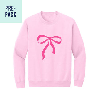 Hot Pink Bow Light Pink Sweatshirt Pre-Pack