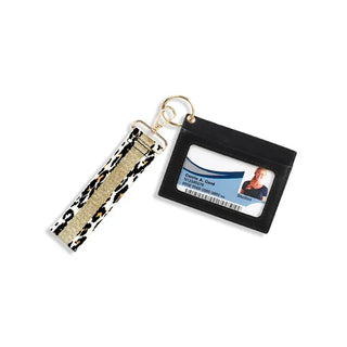 Black Wallet with Wristlet Strap #PACK-209BLK-AQDOT