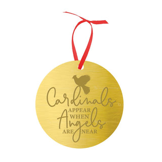 Mirrored Gold Cardinal Acrylic Ornament
