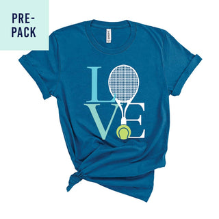 Tennis Love Deep Teal T-Shirt Pre-Pack
