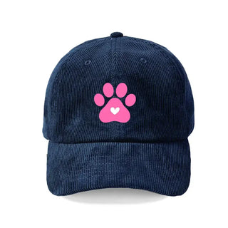 Heart Paw Corduroy Cap