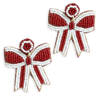 Garnet Bow Earrings #VLJE6410-GAR
