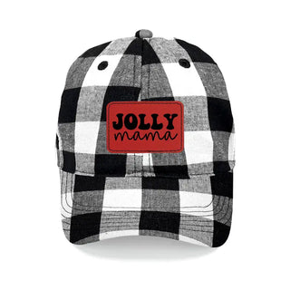 Jolly Mama Black Buffalo Check Cap #L190-BKCHK-P111-JOLMA