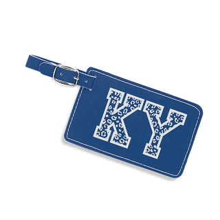 Leopard KY Royal Blue Luggage Tag