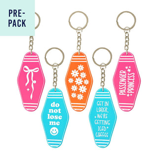 Get In & Drive Motel Acrylic Keychain Pre-Pack