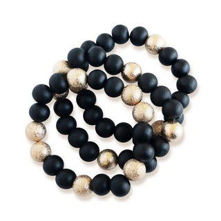 Black Nora Bracelet Stack #VLJB2492-BLK