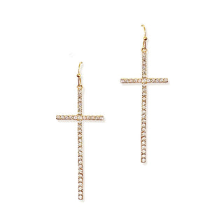 Walk by Faith Cross Earrings