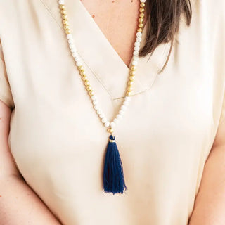 Navy Tori Necklace #VLJ100-NAVY