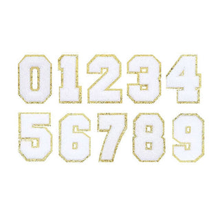 White Varsity Number Patch Pack