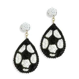 Eat Sleep Soccer Earrings #VLJE0598-SOCCER