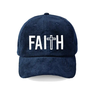 Faith Cross Corduroy Cap