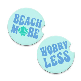 Beach More Car Coaster Set #SPACK-CC132-BMORE
