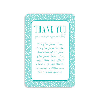 Thank You for All You Do Keepsake Card