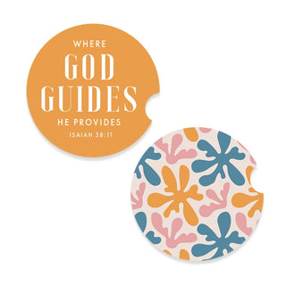 Where God Guides Car Coaster Set #SPACK-CC132-GUIDE