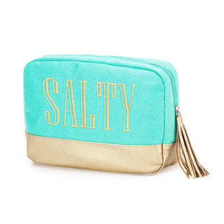 Gold Salty Cabana Cosmetic Bag #M235VL-MINT-SALTY
