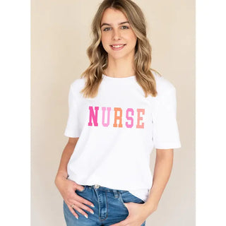 Nurse T-Shirt #HPTS-HMINTSM-PKNUR