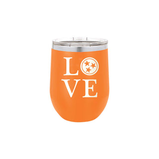 Love Tennessee Tri-Star Orange Tumbler