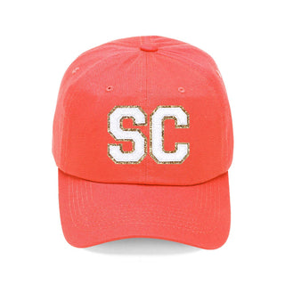 Creme SC Varsity Letter Coral Cap