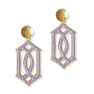 Lilac Trellis Earrings #VLJE765-LILAC