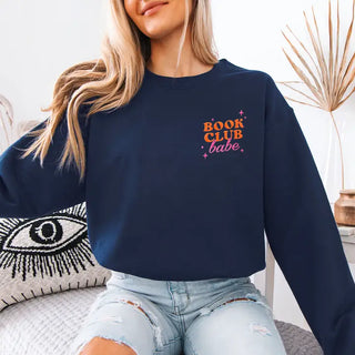 Book Club Babe Embroidered Sweatshirt