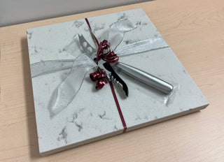 Genuine Stone Charcuterie Board w/knife, opener, sheath #A202301