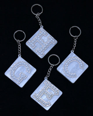 Acrylic Pearl Letter Keychain #ACK-LETTER-PEARL