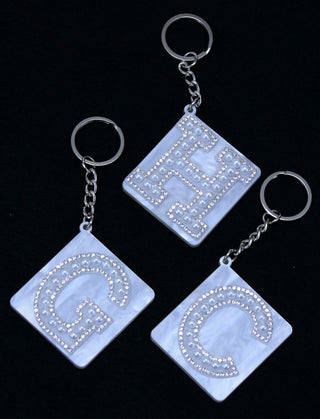 Acrylic Pearl Letter Keychain #ACK-LETTER-PEARL