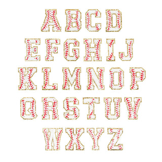 Baseball Alphabet Varsity Letter Set #PACK-ALPHA-BASEB
