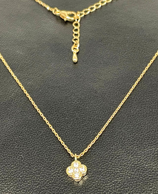 Crystal Clover Necklace #EN0345G-DIA