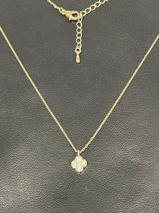 Crystal Clover Necklace #EN0345-GD