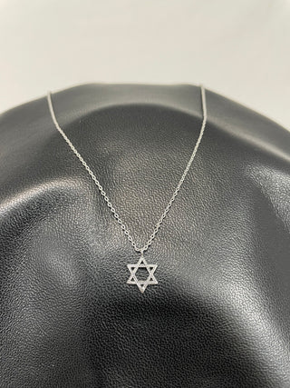 Silver Star of David Necklace #Star-of-David-RD