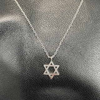 Silver Star of David Necklace #ENS-STAR-DAVID