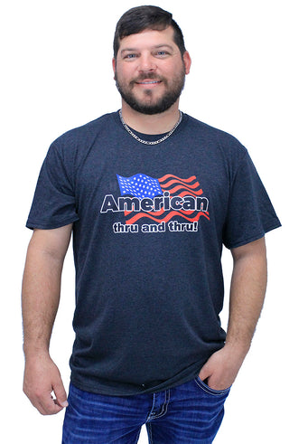 All American Flag T-Shirt - Black #HPTS43-HBLK-ALLAMER