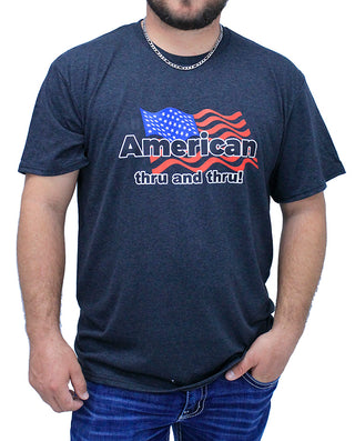 All American Flag T-Shirt - Black #HPTS43-HBLK-ALLAMER