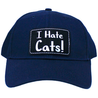 I Hate Cats! Navy Cap #L190-NAVY-P103-HATECATS