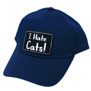 I Hate Cats! Navy Cap #L190-NAVY-P103-HATECATS