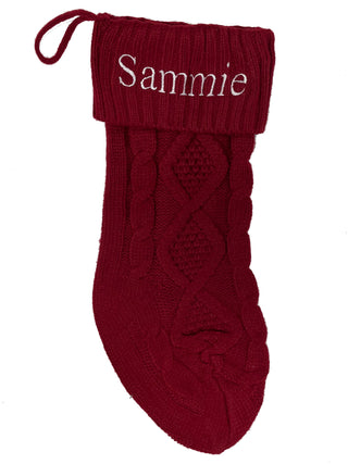 Red Knit Stocking #M911-RED